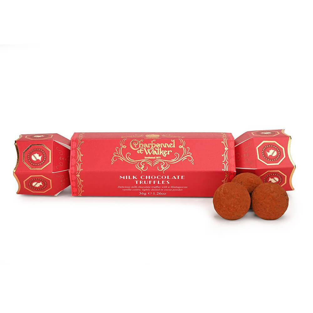 Charbonnel et Walker Red Christmas Cracker Milk Chocolate Truffles